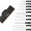 3 Claveles Knife Bag With 9 Knives + 1 Sharpening Steel From The DOMVS Series -EdgeMaster Shop 3 claveles 10 piece knife bag domvs series