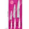 Arcos Riviera Pink 3-piece Kitchen Knife Set -EdgeMaster Shop arcos riviera pink 3 piece kitchen knife set