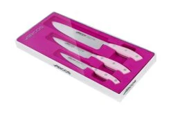 Arcos Riviera Pink 3-piece Kitchen Knife Set -EdgeMaster Shop arcos riviera pink 3 piece kitchen knife set 5