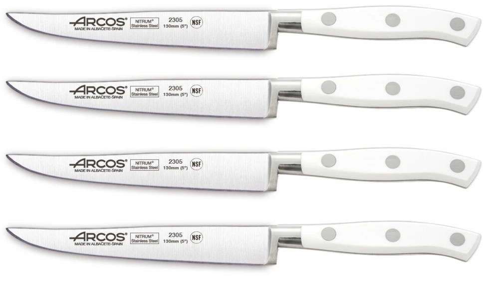 Arcos Riviera White 4-piece Steak Knife Set 13cm 4 Arcos Riviera White 4-piece Steak Knife Set 13cm - Image 2