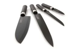 BergHOFF Essentials 4-piece Knife Set - Black Ceramic Coating -EdgeMaster Shop berghoff essentials 4 piece knife set black ceramic coating 1