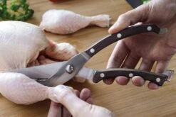 Berghoff Essentials Poultry Shears With Wooden Riveted Handles -EdgeMaster Shop bergoff essentials poultry shears wooden riveted handles 2