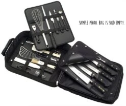 Chef Backpack With 18 Slots And 2 Removable Trays For Kitchen Tools -EdgeMaster Shop chef backpack empty bag 18 slots 2 removable trays kitchen tools 2