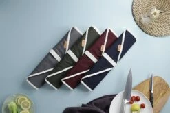 CHEF ROLL 7 Canvas Empty Roll Bag For 7 Kitchen Knives And Utensils -EdgeMaster Shop chef roll 7 canvas empty roll bag 7 kitchen knives utensils 18