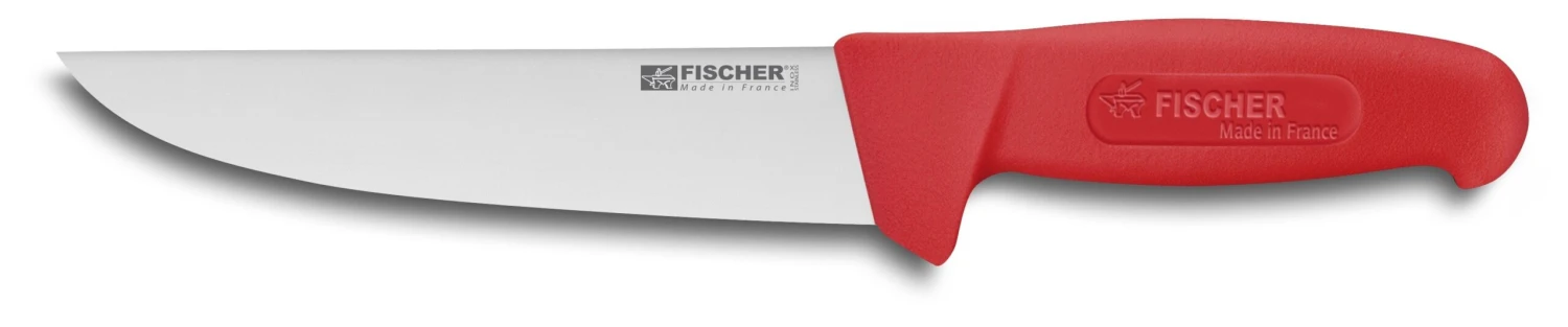 Fischer Butcher Knife 17cm With Red Handle 3 Fischer Butcher Knife 17cm With Red Handle