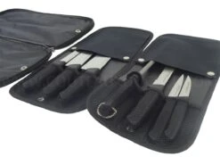 FISCHER Creative Chef Profesional Knife Bag With 6 Knives + 1 Sharpener Steel -EdgeMaster Shop fischer creative chef professional knife bag 6 knives 1 sharpener steel 7
