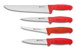 Fischer Professional 4-piece Butcher Knife Set - Red Handles