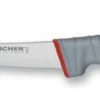 Fischer Sandvik Boning Knife Rigid Blade 15cm - Red Handle With Grey Elastomer -EdgeMaster Shop fischer sandvik boning knife rigid blade 15cm red handle grey elastomer