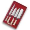 Jaku 4-piece Japanese Knife Set: Nakiri + Santoku + Deba + Sashimi -EdgeMaster Shop jaku 4 piece japanese knife set