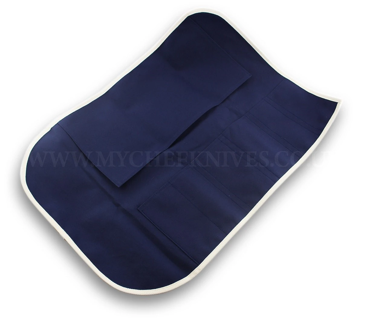 Japanese Canvas Roll Bag For 6 Knives - Blue 6 Japanese Canvas Roll Bag For 6 Knives - Blue - Image 4
