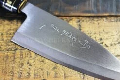 Jikko Tokusei Japanese Ajikiri Knife 12cm Nihon Steel Blade, Magnolia Wood Handle -EdgeMaster Shop jikko tokusei japanese ajikiri knife 12cm nihon steel blade magnolia handle 3