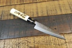 Jikko Tokusei Japanese Kaisaki Knife 12cm Nihon Steel Blade, Magnolia Wood Handle -EdgeMaster Shop jikko tokusei japanese kaisaki knife 12cm nihon steel blade magnolia handle 2