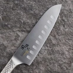 Kai Seki Shoso Santoku Knife Scalloped Blade 16.5cm -EdgeMaster Shop kai seki magoroku shoso santoku knife scalloped blade 16cm 2