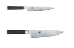Kai Shun Classic 2-piece Knife Set: 1 Utility Knife & 1 Chef Knife -EdgeMaster Shop kai shun classic 2 piece knife set 1 utility knife 1 chef knife 1