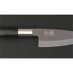 KAI Wasabi Black Deba Knife 10.5cm -EdgeMaster Shop kai wasabi black deba knife 2