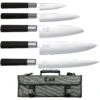 KAI Wasabi Black Knife Bag With 5 Knives EUROPE 2 KAI Wasabi Black Knife Bag With 5 Knives EUROPE -EdgeMaster Shop kai wasabi black knife bag 5 knives europe