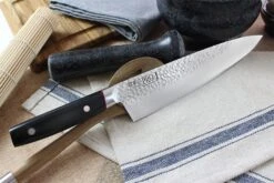 Kanetsugu Pro-J Chef Knife Hammered Blade 23cm -EdgeMaster Shop kanetsugu pro j chef knife hammered blade 23cm 2
