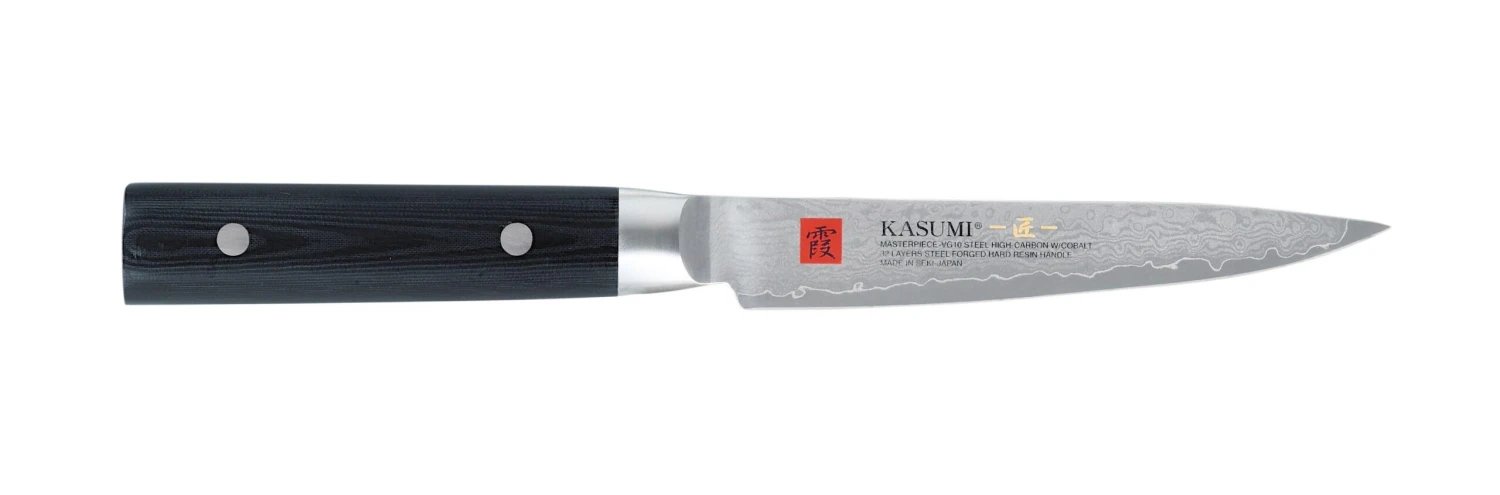 Kasumi Masterpiece Japanese Paring Knife Damascus Steel Blade 12cm 3 Kasumi Masterpiece Japanese Paring Knife Damascus Steel Blade 12cm