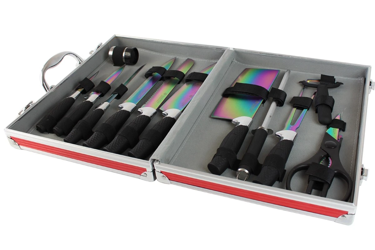 Pradel Excellence 12- Piece Knife Case - Blades With Titanium Coating 4 Pradel Excellence 12- Piece Knife Case - Blades With Titanium Coating - Image 2
