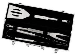 Pradel Excellence 3-piece Barbecue Tool Set With Metallic Case -EdgeMaster Shop pradel excellence 3 piece barbecue tool set metallic case 2