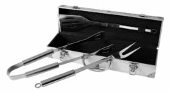 Pradel Excellence 3-piece Barbecue Tool Set With Metallic Case -EdgeMaster Shop pradel excellence 3 piece barbecue tool set metallic case 3