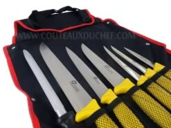 Pradel Excellence Butcher's Knife Bag With 6 Knives + 1 Sharpening Steel -EdgeMaster Shop pradel excellence butcher knife bag 6 knives 1 sharpening steel 2