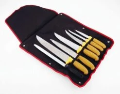 Pradel Excellence Butcher's Knife Bag With 6 Knives + 1 Sharpening Steel
