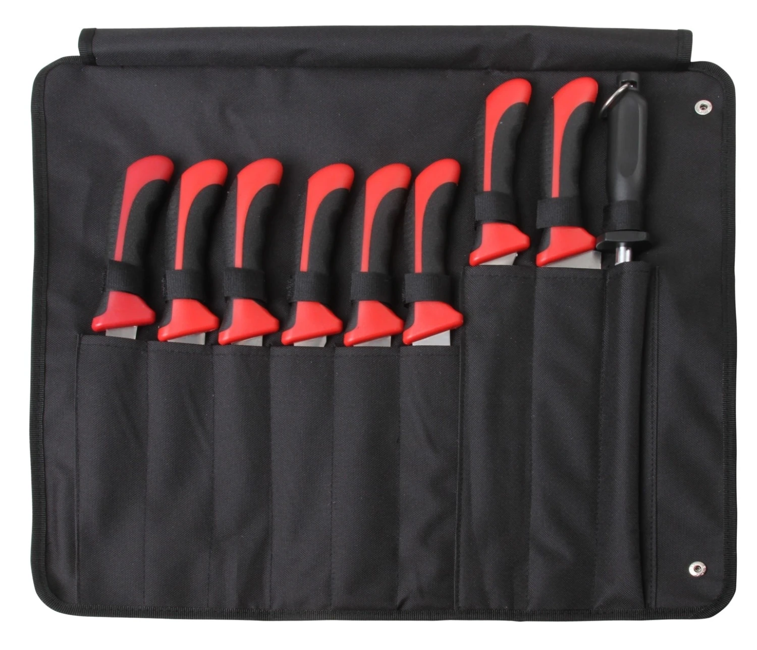 Pradel Excellence Cook's Roll Bag With 8 Kitchen Knives + 1 Sharpening Steel 5 Pradel Excellence Cook's Roll Bag With 8 Kitchen Knives + 1 Sharpening Steel - Image 3