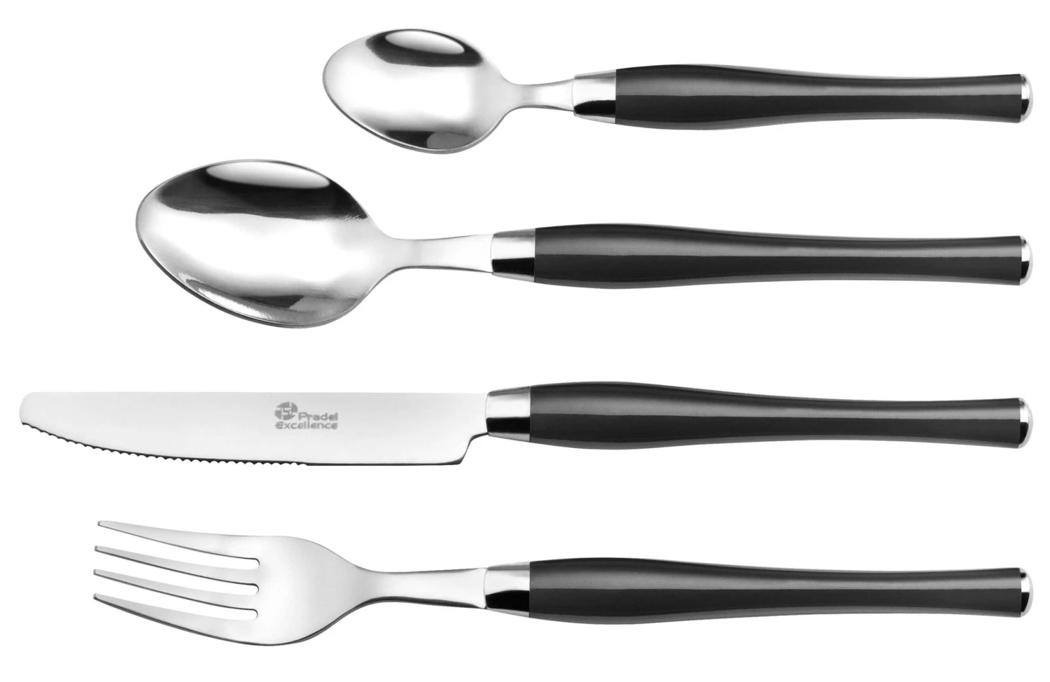 Pradel Excellence Manoir 16-Piece Cutlery Set - Black Handles 3 Pradel Excellence Manoir 16-Piece Cutlery Set - Black Handles