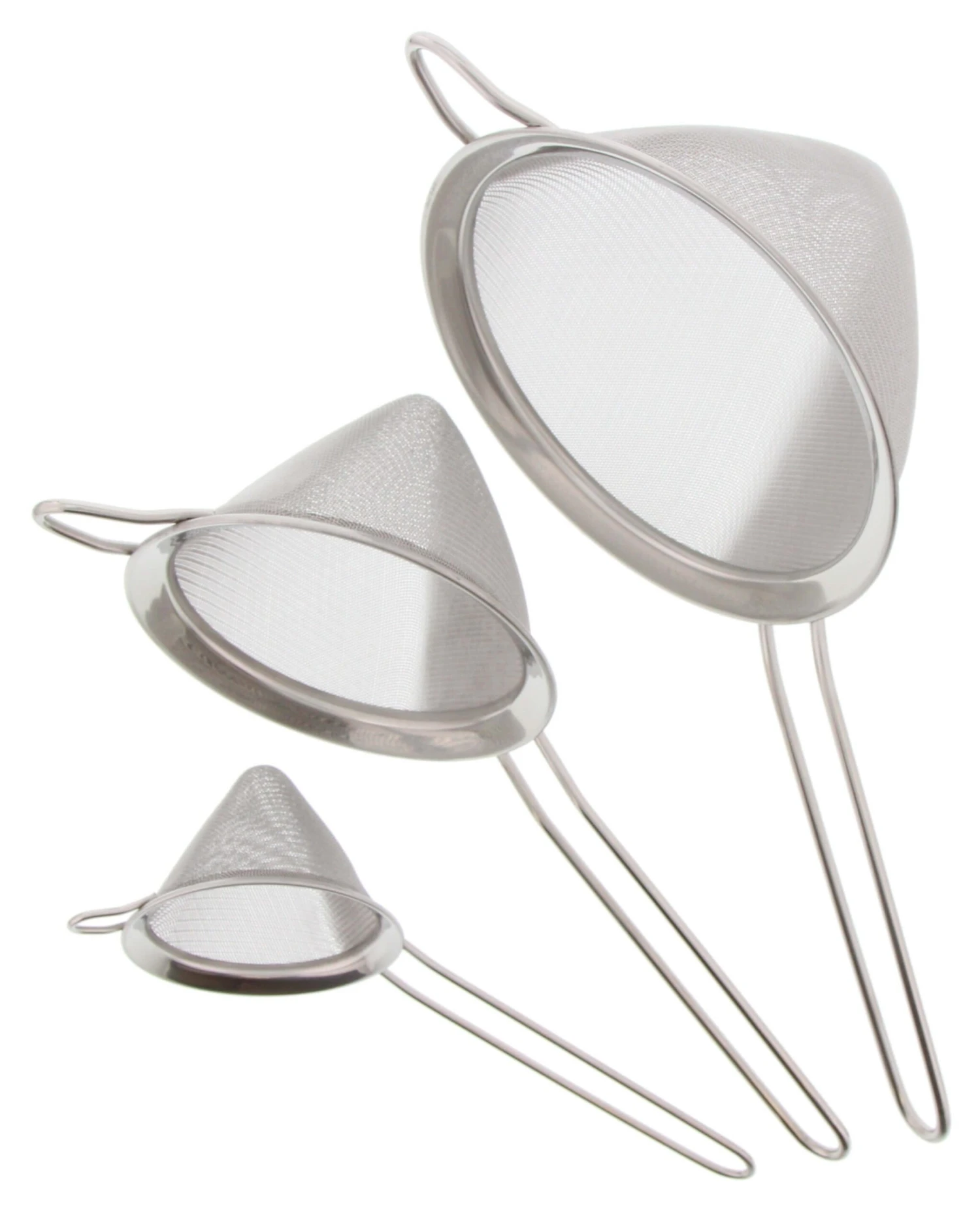 Pradel Excellence Set Of 3 Chinois Strainers - Diameters 8-12-16cm 3 Pradel Excellence Set Of 3 Chinois Strainers - Diameters 8-12-16cm