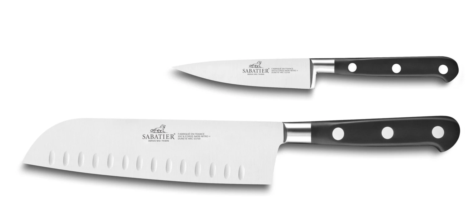 Sabatier Ideal 100% Forged Knife Set With 1 Santoku Knife + 1 Paring Knife 4 Sabatier Ideal 100% Forged Knife Set With 1 Santoku Knife + 1 Paring Knife - Image 2
