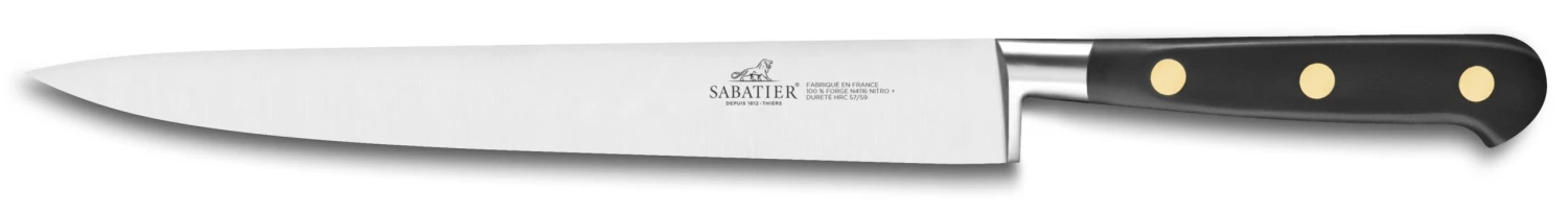 Sabatier Ideal 100% Forged Slicing Knife 25cm With Brass Rivets 3 Sabatier Ideal 100% Forged Slicing Knife 25cm With Brass Rivets