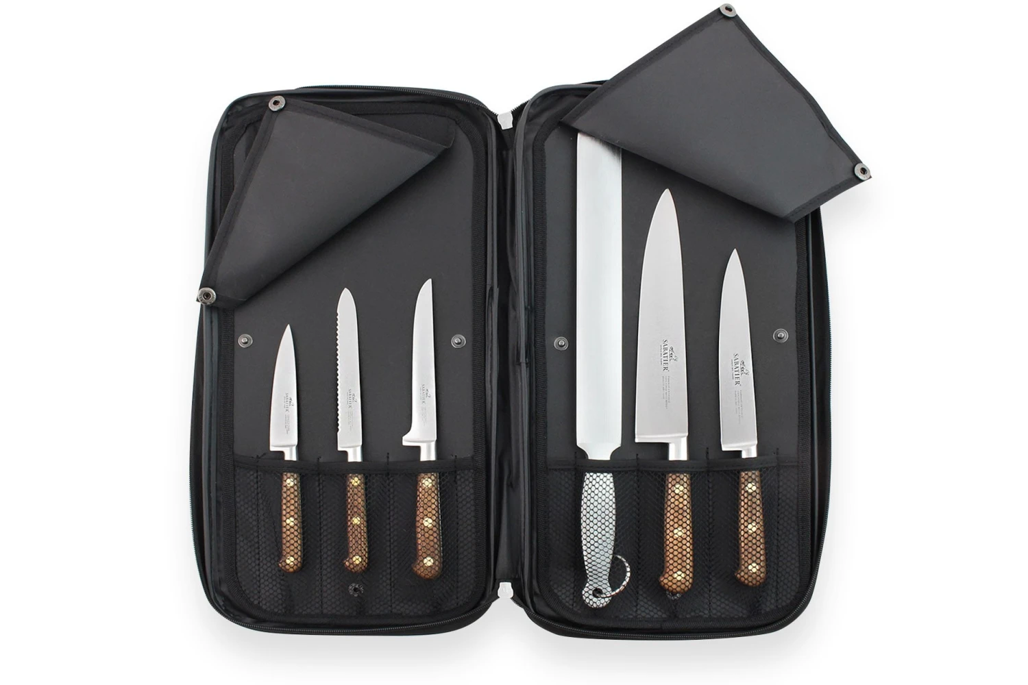 Sabatier Perigord Knife Bag With 5-piece Knife Set + 1 Sharpening Steel 4 Sabatier Perigord Knife Bag With 5-piece Knife Set + 1 Sharpening Steel - Image 2