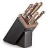 Sabatier Perigord Knife Block With 5 Kitchen Knives - Walnut Wood Handles -EdgeMaster Shop sabatier perigord knife block 5 kitchen knives walnut wood handles