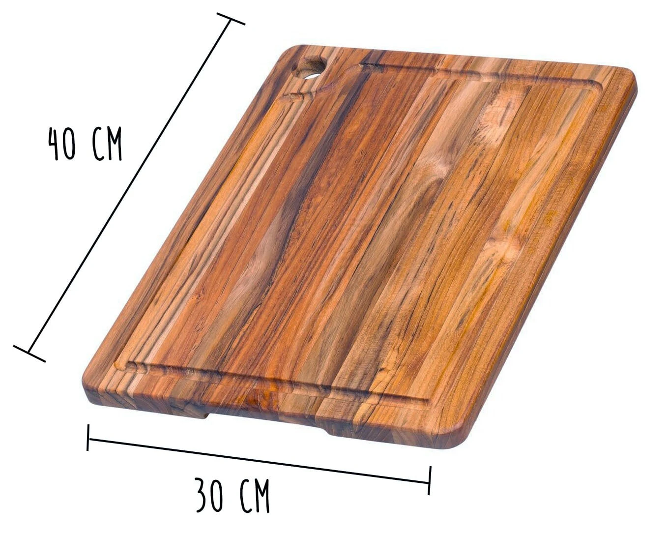 Teakhaus Cutting Board With Juice Groove 40 X 30cm - Made Of Teak Wood 3 Teakhaus Cutting Board With Juice Groove 40 X 30cm - Made Of Teak Wood