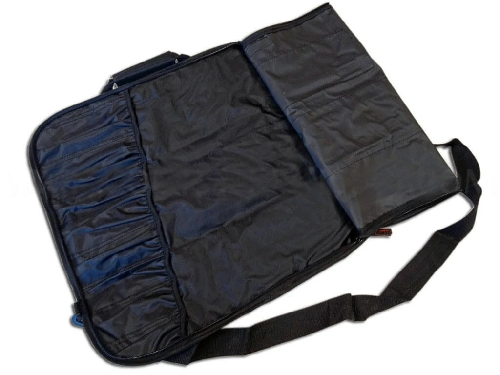 Tojiro Empty Roll Bag For 8 Kitchen Knives - Black Nylon 4 Tojiro Empty Roll Bag For 8 Kitchen Knives - Black Nylon - Image 2