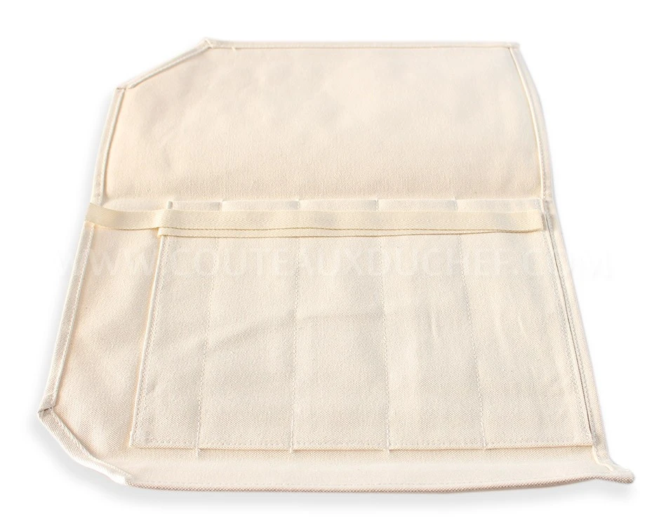 TOJIRO Traditional Japanese Empty Canvas Bag With Space For 5 Knives 4 TOJIRO Traditional Japanese Empty Canvas Bag With Space For 5 Knives - Image 2