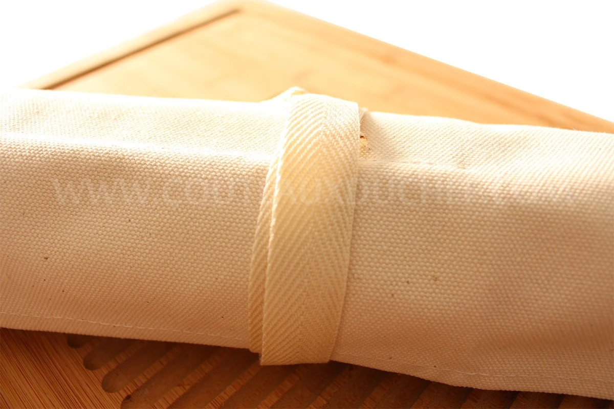 TOJIRO Traditional Japanese Empty Canvas Bag With Space For 5 Knives 7 TOJIRO Traditional Japanese Empty Canvas Bag With Space For 5 Knives - Image 5