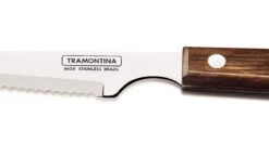 Tramontina 6-piece Steak Knife Set - Brown Handles And Serrated Blades -EdgeMaster Shop tramontina 6 piece steak knife set brown handles serrated blades 3