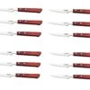 Tramontina Set Of 12 Steak Knives 10cm With Red Handles -EdgeMaster Shop tramontina set 12 steak knives 13cm red handles
