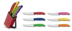 Victorinox Knife Block With 6 Steak Knives 12cm - Multicolour Handles -EdgeMaster Shop victorinox knife block 6 steak knives 12cm multicolour handles 2
