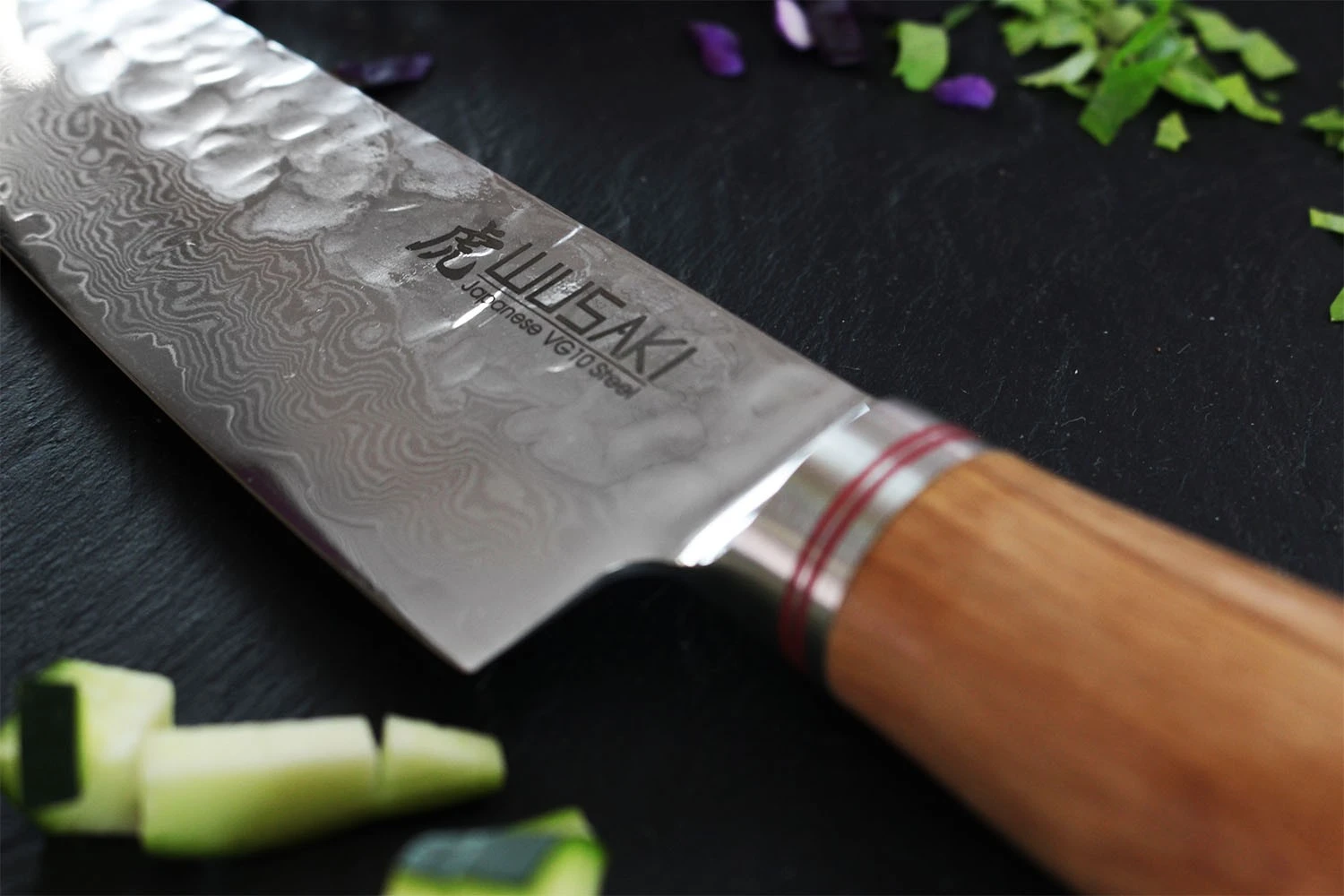 Wusaki Damas VG10 Chef Knife 20cm Olive Wood Handle 9 Wusaki Damas VG10 Chef Knife 20cm Olive Wood Handle - Image 7