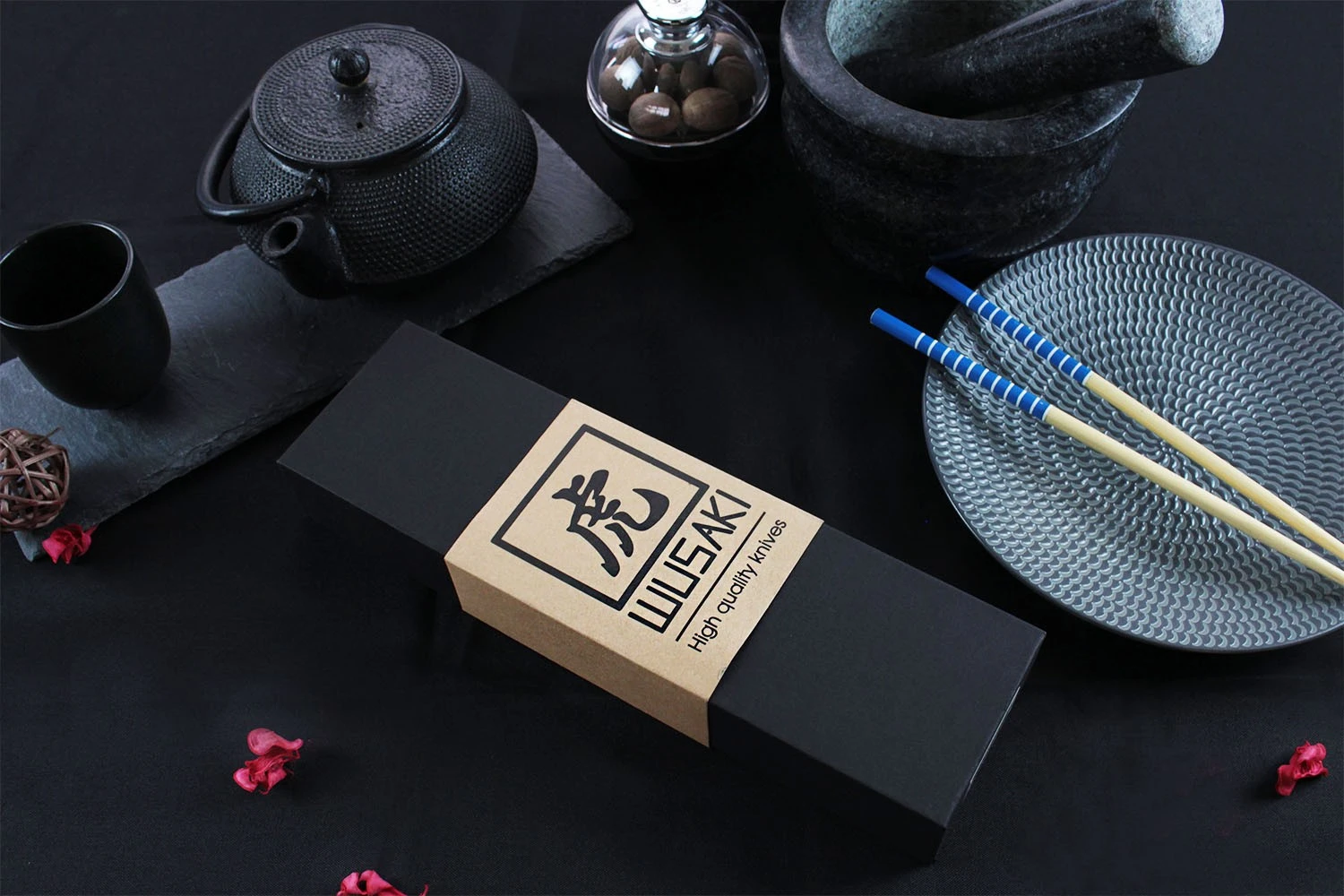 Wusaki Damas VG10 Chef Knife 20cm Olive Wood Handle 10 Wusaki Damas VG10 Chef Knife 20cm Olive Wood Handle - Image 8