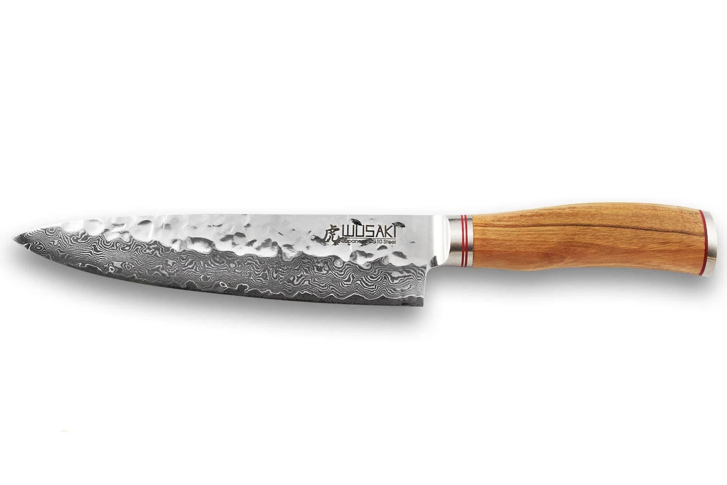 Wusaki Damas VG10 Chef Knife 20cm Olive Wood Handle 3 Wusaki Damas VG10 Chef Knife 20cm Olive Wood Handle