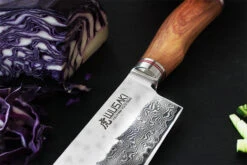 Wusaki Damas VG10 Nakiri Knife 17cm Olive Wood Handle -EdgeMaster Shop wusaki damas vg10 nakiri knife 17cm olive wood handle 3