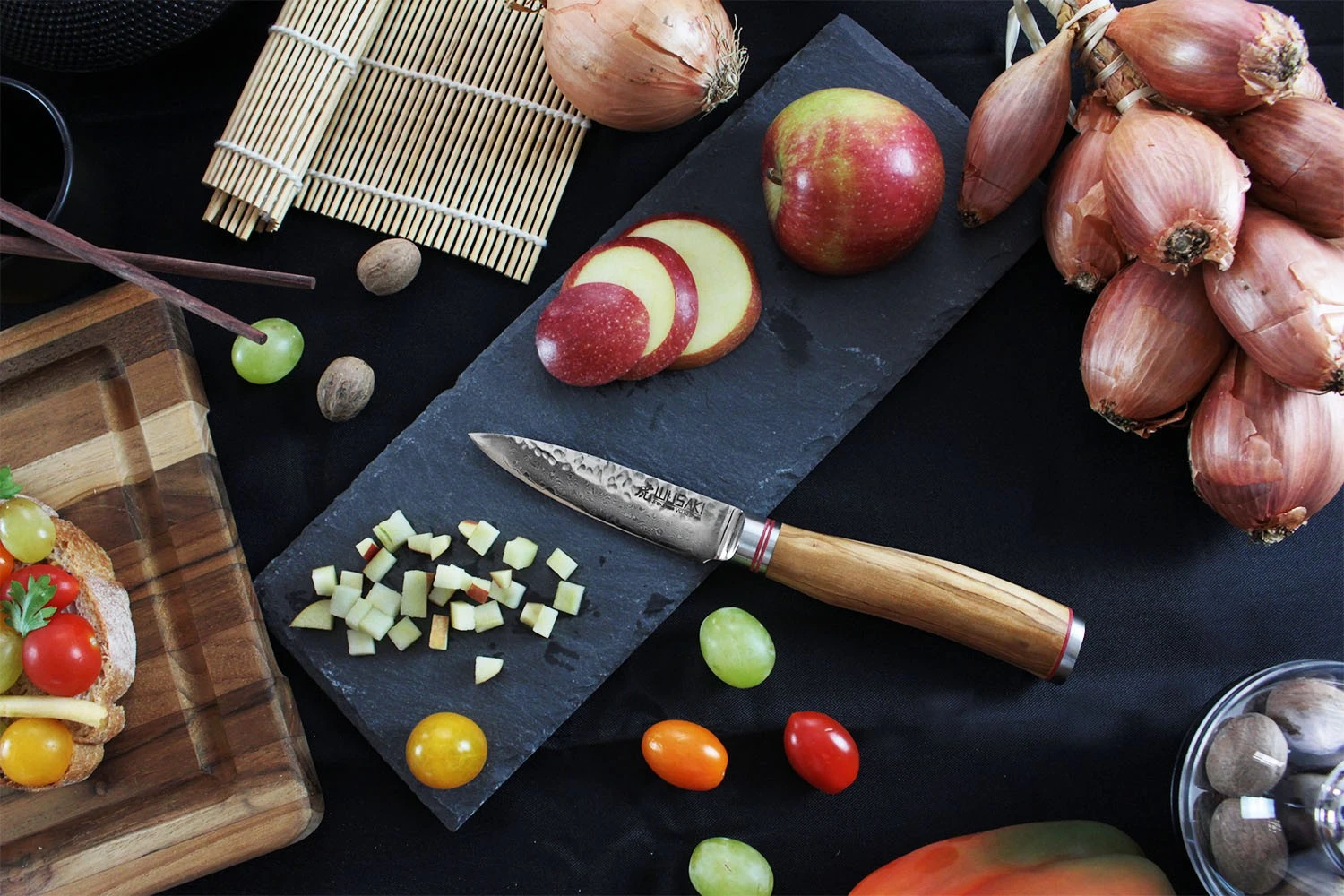 Wusaki Damas VG10 Set With 5 Kitchen Knives + 1 Roll Bag 8 Wusaki Damas VG10 Set With 5 Kitchen Knives + 1 Roll Bag - Image 6