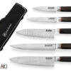 Wusaki Ebony VG10 Set With 5 Kitchen Knives + 1 Roll Bag 1 Wusaki Ebony VG10 Set With 5 Kitchen Knives + 1 Roll Bag -EdgeMaster Shop wusaki ebony vg10 set 5 kitchen knives 1 roll bag