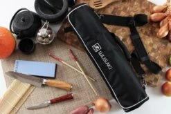 Wusaki Empty Roll Bag For 9 Kitchen Knives And Utensils + 2 Storage Pockets 14 Wusaki Empty Roll Bag For 9 Kitchen Knives And Utensils + 2 Storage Pockets -EdgeMaster Shop wusaki empty roll bag 9 kitchen knives utensils 2 storage pockets 1