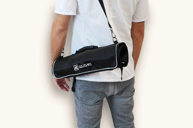 Wusaki Empty Roll Bag For 9 Kitchen Knives And Utensils + 2 Storage Pockets 13 Wusaki Empty Roll Bag For 9 Kitchen Knives And Utensils + 2 Storage Pockets - Image 11