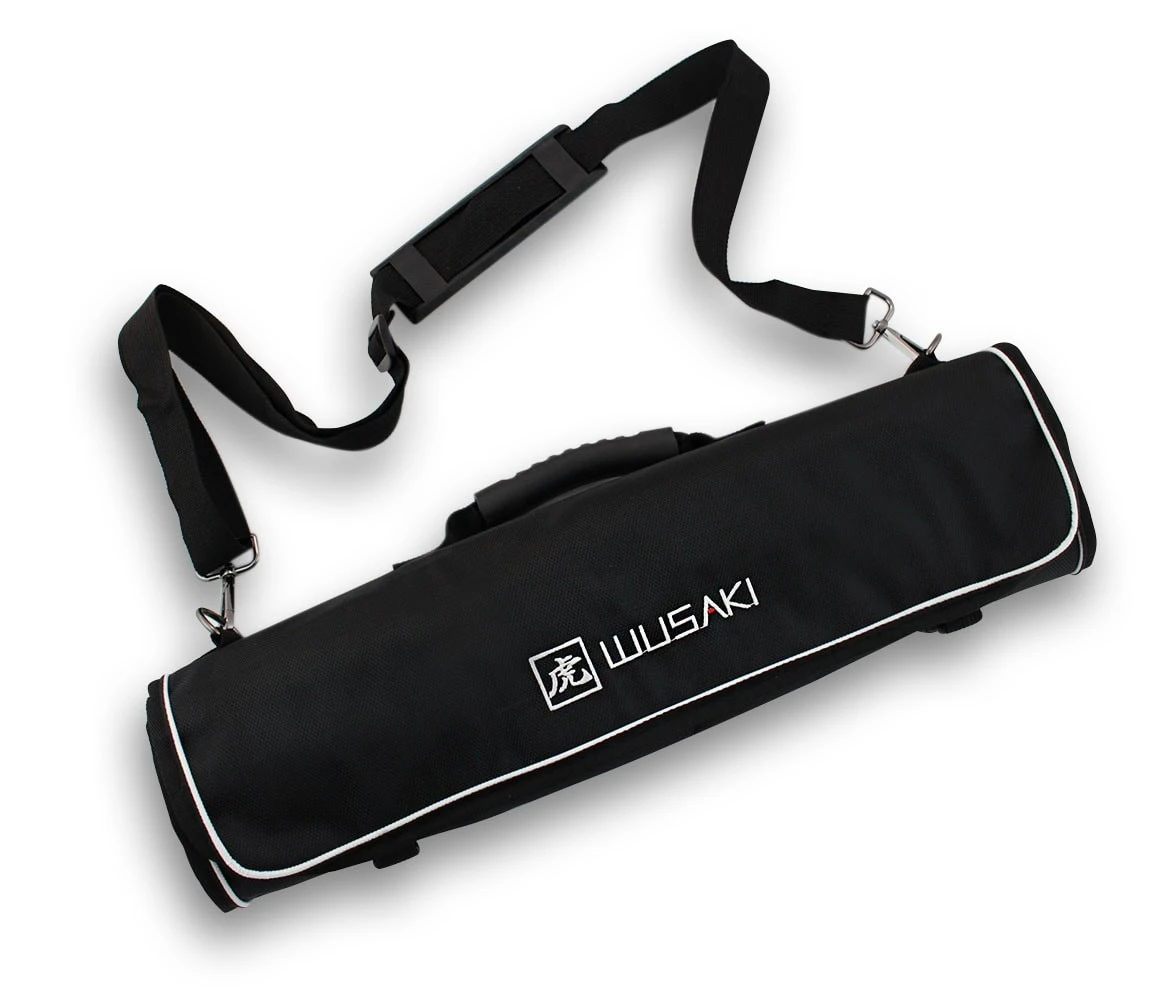 Wusaki Empty Roll Bag For 9 Kitchen Knives And Utensils + 2 Storage Pockets 7 Wusaki Empty Roll Bag For 9 Kitchen Knives And Utensils + 2 Storage Pockets - Image 5